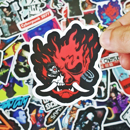 Bộ hình dán game Cyberpunk 2077 sticker pvc chống nước cao cấp, không bay màu - Owl Sticker