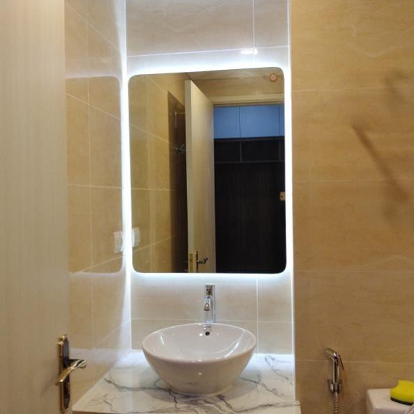 ( giá sỉ ) Gương Phòng Tắm hoàng kim kích thước 50x70cm có Đèn Led cảm ứng 3 chạm thông minh - guonghoangkim mirror