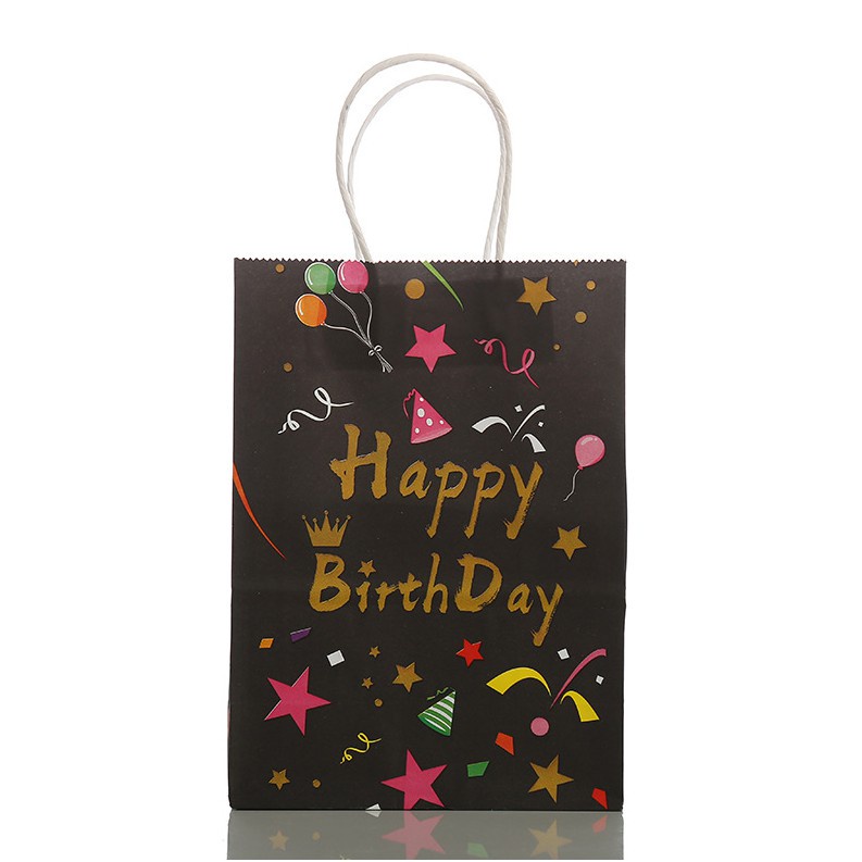 1 Túi Giấy Kraft Đựng Quà Sinh Nhật Họa Tiết Hoạt Hình