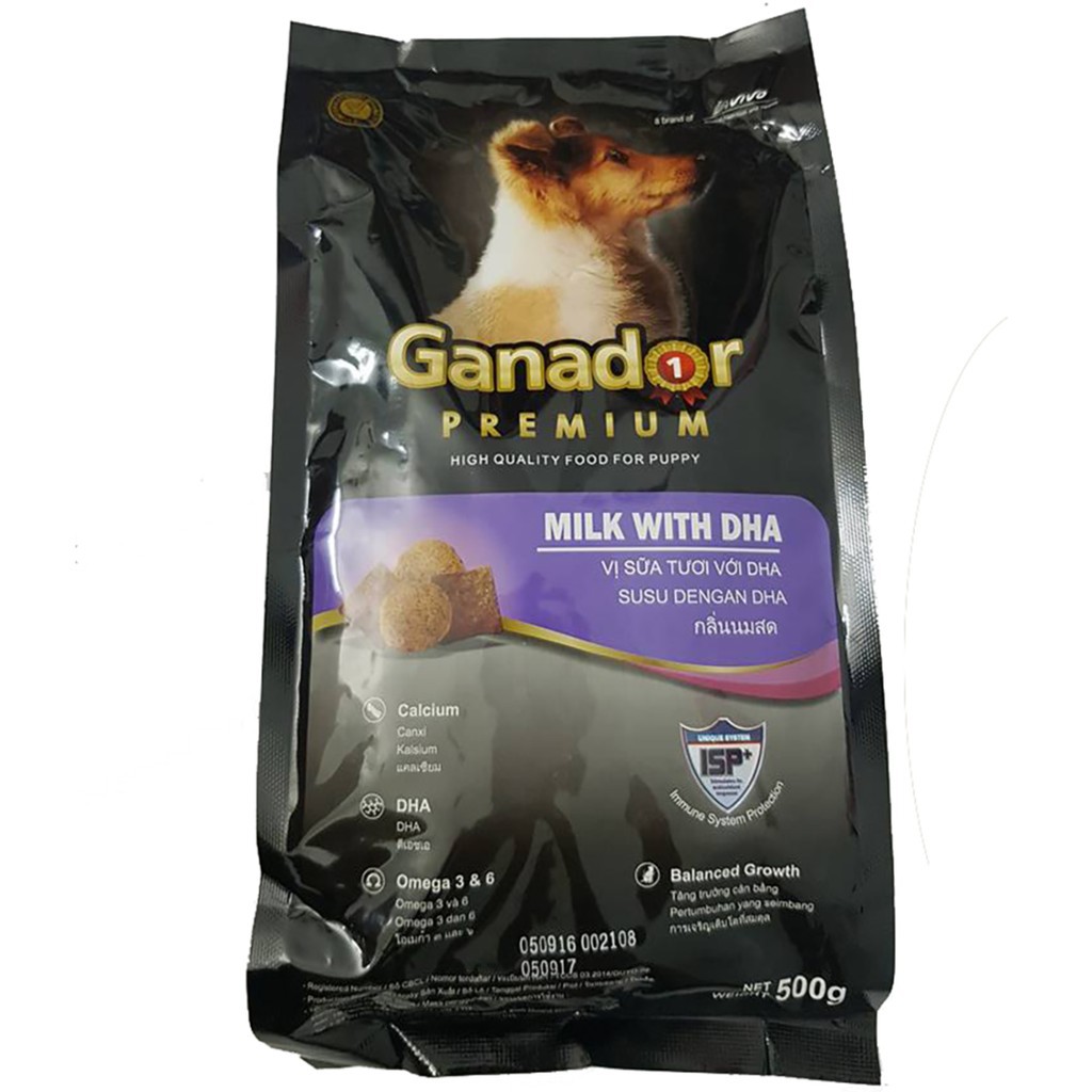 Hạt Khô Vị Sữa Và DHA Cho Chó Con Puppy Ganador Gói 400g