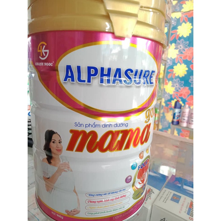 Sữa Alphasure mama gold 900g dinh dưỡng dành cho mẹ mang thai và cho con bú