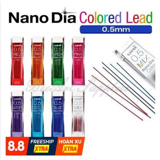 Ruột chì kim uni nano dia 0.5mm - ruột màu