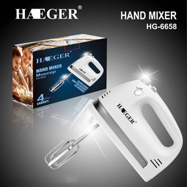 Máy đánh trứng 600W tiêu chuẩn Châu Âu - HAEGER Hand Mixer HG-6658