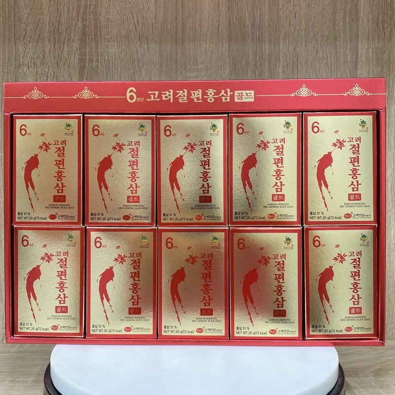 Sâm Thái Lát Tẩm Mật Ong Kgs Chính Hãng Hàn Quốc Hộp 10 Gói X 20gr