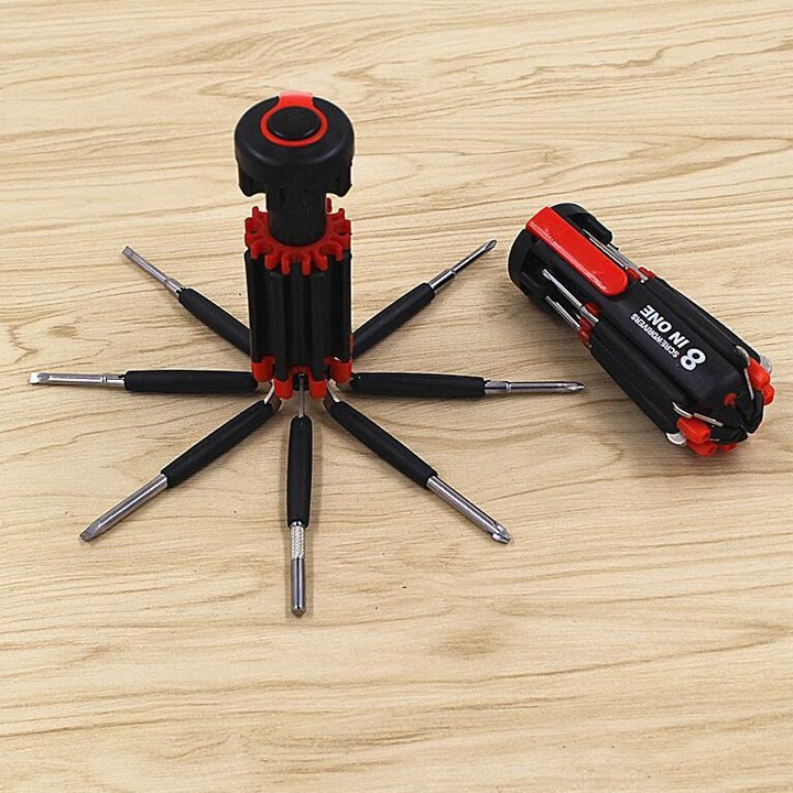 Tua vít đa năng 8 đầu gấp gọn kèm đèn pin siêu sáng | BigBuy360 - bigbuy360.vn