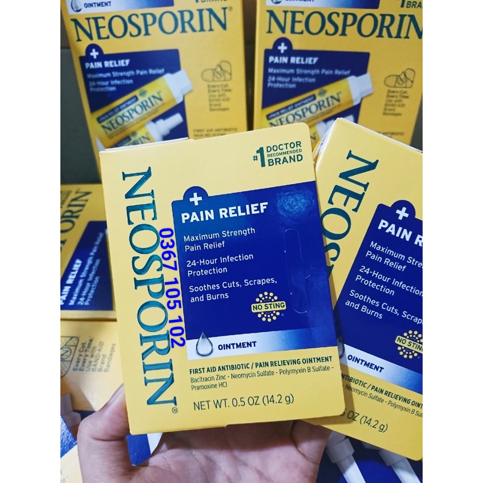 Thuốc mỡ bôi trị phỏng da, đứt tay NEOSPORIN Original Ointment của Mỹ tuýp lớn 28.3 gr