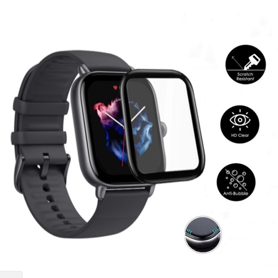 Miếng dán cong 3D bảo vệ màn hình dành đồng hồ thông minh Huami Amazfit GTR 3 / GTR3 pro / GTS 3