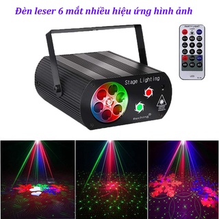 Đèn Laser Sân Khấu, Vũ Trường, Quán Karaoke, Bar, Pub,... 6 Mắt kết hợp ánh sáng Laze nhiều hình ảnh
