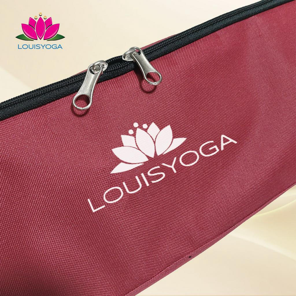 Túi đựng thảm tập Yoga TPE 8mm khóa mở hai đầu có bản đeo Louisyoga