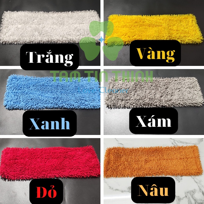 Tấm lau san hô 60cm cho cây lau sàn công nghiệp nhiều màu sợi Microfiber