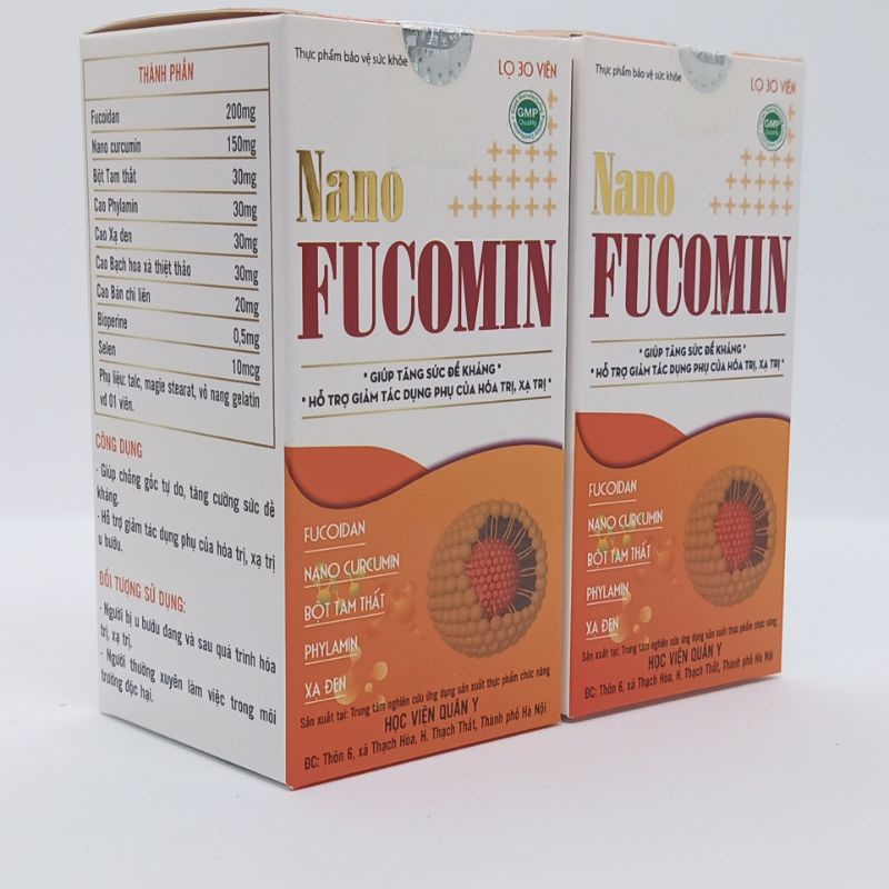 Viên nang Nano Fucomin Lọ 30 viên - Học viện Quân Y