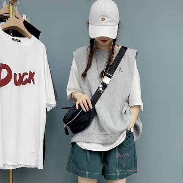 Áo Gile nữ Kiểu Hàn Quốc Áo vét thụng kiểu Gile mặt cười độc đáo N641 *