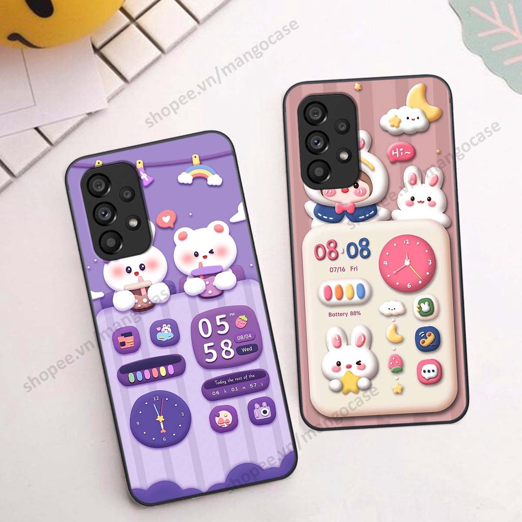 Ốp lưng Samsung A53 / A73 hình gấu, thỏ, đồng hồ cute dễ thương