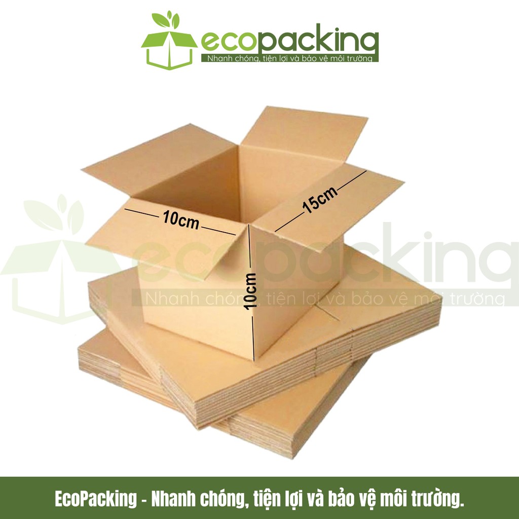 [XẢ KHO] Combo 50 thùng hộp carton 15x10x10 cm để đóng gói giao hàng