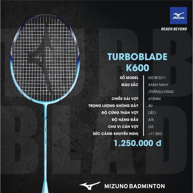 Vợt Cầu Lông Mizuno TURBOBLADE CARBO PRO Hàng Chính Hãng