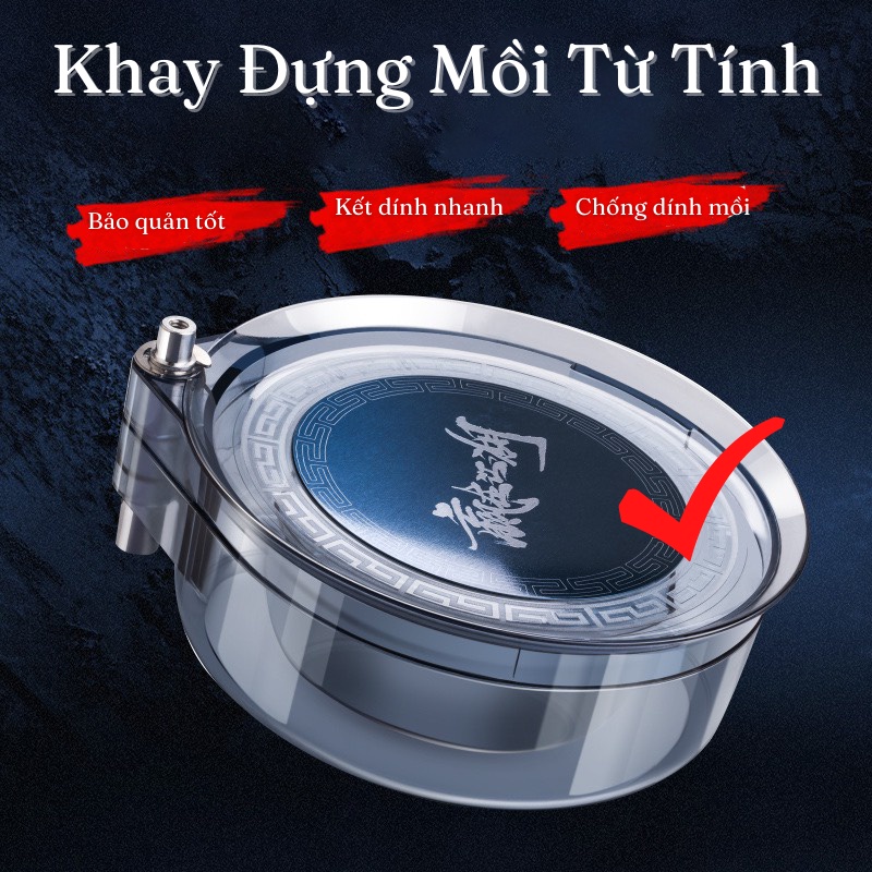 Khay Đựng Mồi Trộn Mồi 3 Tầng Trong Suốt Cao Cấp , Cấu Trúc 3 Tầng Đa Năng