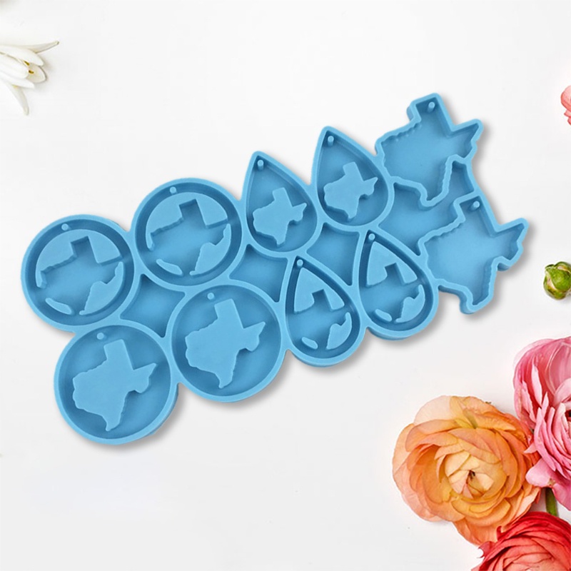 Khuôn Silicone Làm Bông Tai Epoxy DIY