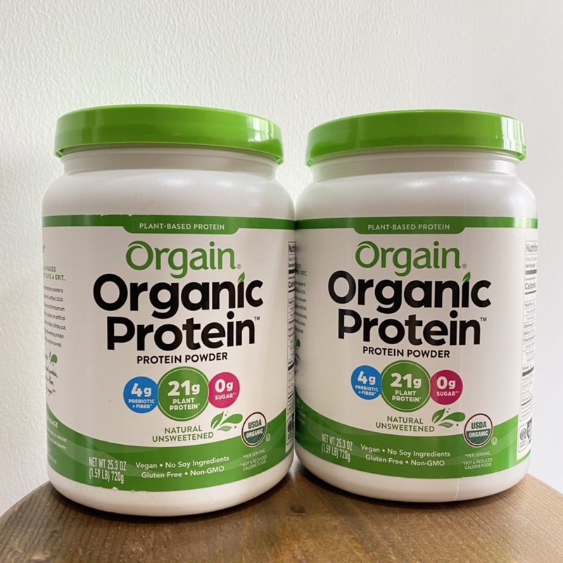 Bột Đạm thực vật protein hữu cơ nguyên vị không đường không chất tạo ngọt Orgain Organic 720g