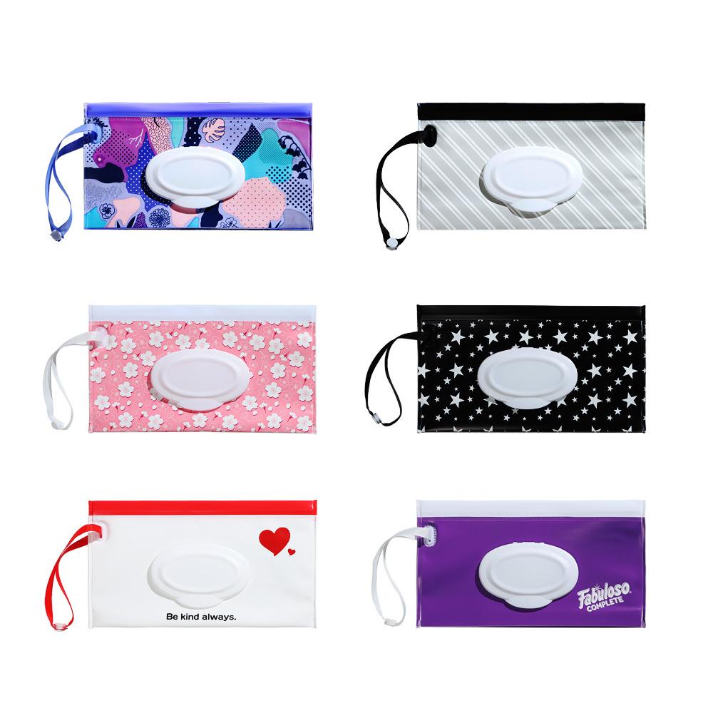 YVE Túi Đựng Khăn Giấy Ướt Nắp Gập Dễ Thương Tiện Dụng