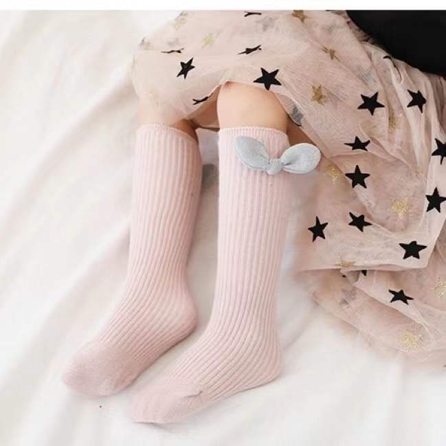 Vớ dài gắn nơ dễ thương cho bé 1-8 tuổi