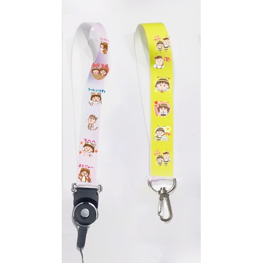 dây strap maruko STI27 hoạt hình dây treo thẻ name tag ngắn cute dễ thương 15cm