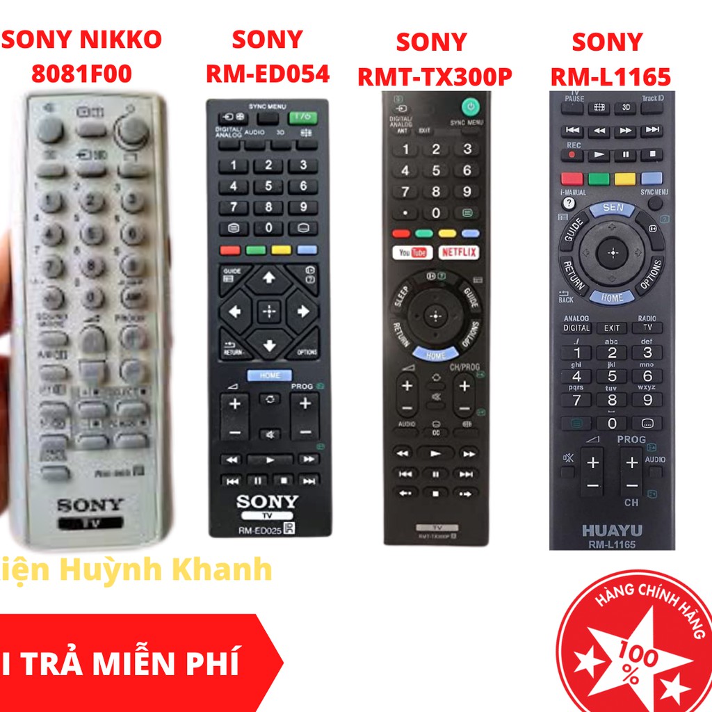 REMOTE ĐIỀU KHIỂN TV SONY CÁC LOẠI CHÍNH HÃNG