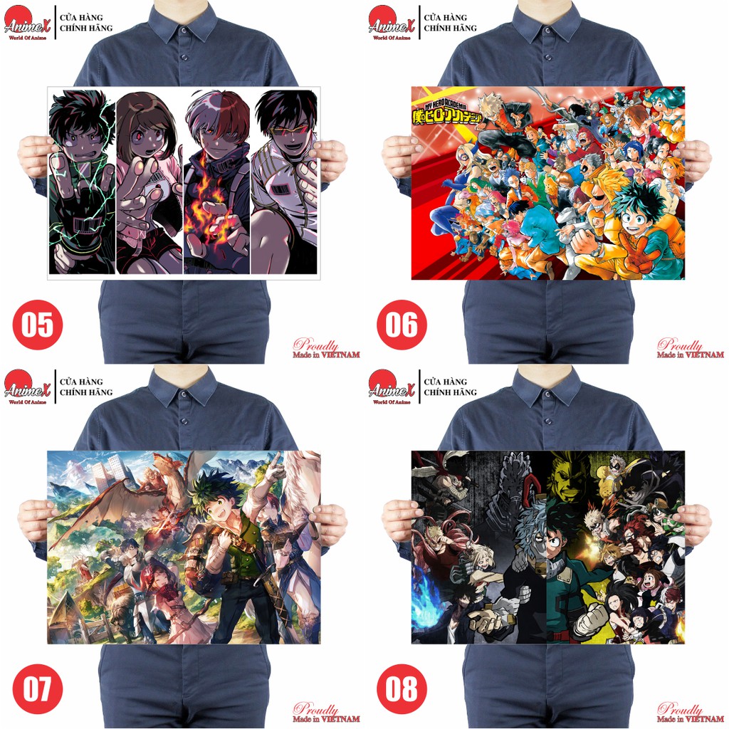 Tấm Poster Áp Phích A3 Anime My Hero Academia - Boku no Hero Academia - Học viện siêu anh hùng by AnimeX