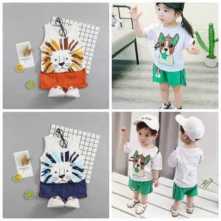 BỘ THUN CÚN CƯNG XANH CHO BÉ TRAI VÀ BÉ GÁI - THỜI TRANG TRẺ EM XUẤT KHẨU