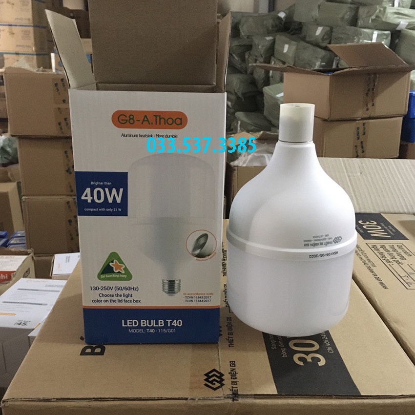 Bóng điện led, bóng đèn điện G8 độ bền cao công suất 40W cho ánh sáng cực mạnh