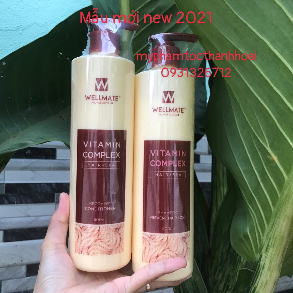 Dầu gội xả chống rụng, phục hồi WELLMATE Anti-Hair Loss 500mlx2 Mẫu mới