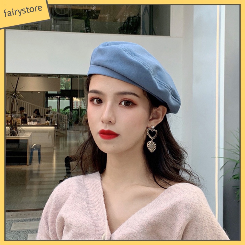 Mũ Beret Màu Trơn Thanh Lịch Cho Nữ