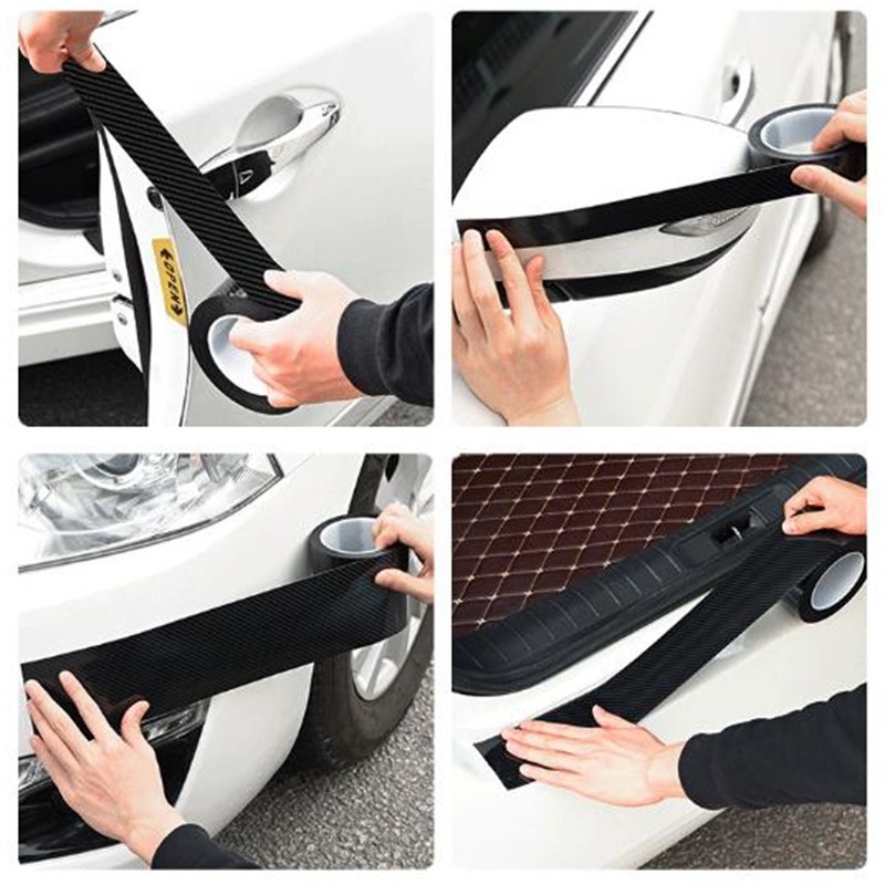 Cuộn Dây Dán Viền Cửa Xe Hơi 1/3/5/7/10m 4D Chống Trầy Chống Thấm Nước Tiện Dụng