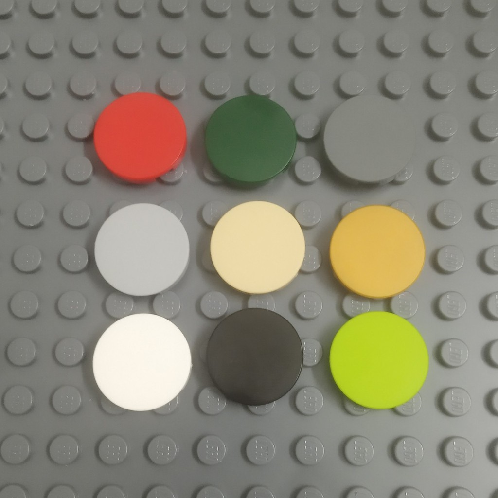 Đồ Chơi Chính Hãng Tile, Round 2 x 2 with Bottom Stud Holder