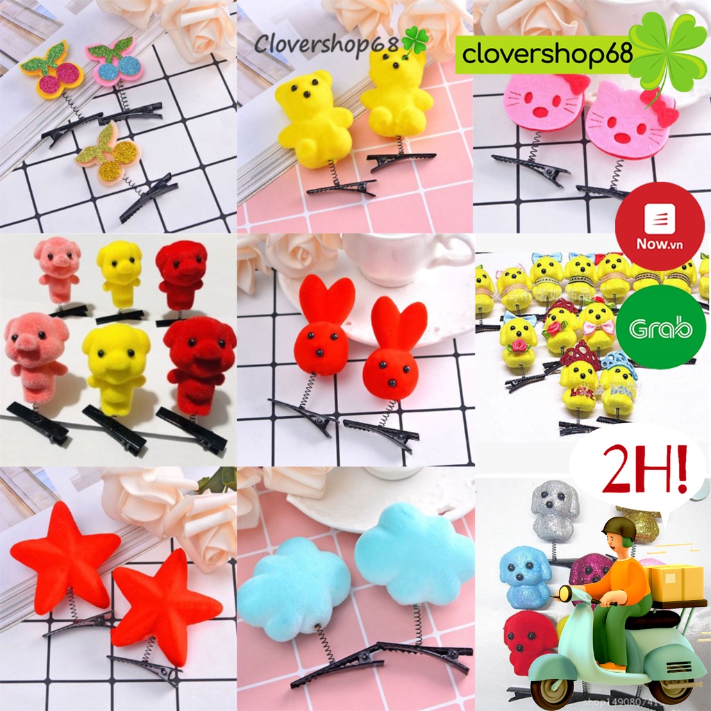 Kẹp Tóc Lò Xo Thú Bông Cực Xinh  🍀 Clovershop68 🍀