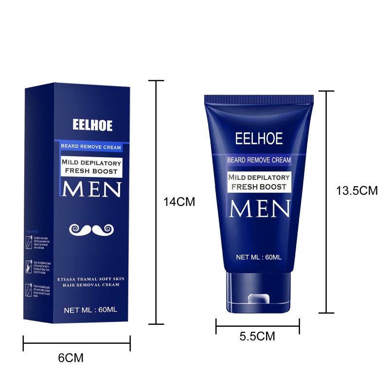 Kem Tẩy Lông EELHOE 60ml Chiết Xuất Sáp Ong Dành Cho Nam Giới