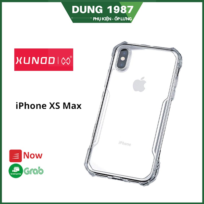 Ốp lưng XUNDD iPhone XS Max - Chống shock, Mặt lưng trong, Chính Hãng - Beatle Series ( Trong Suốt / Xám Trong )