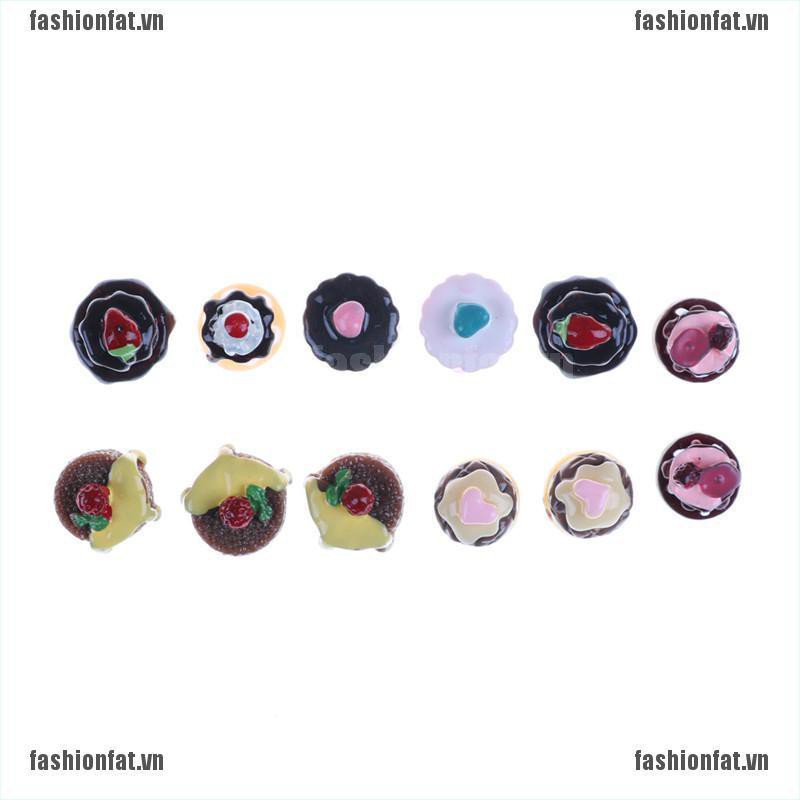 Set 5 mô hình bánh ngọt 3D bằng resin trang trí nhà búp bê