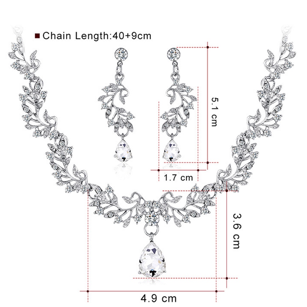 1 Set Vòng cổ + Bông Tai Đính Đá Sang Trọng