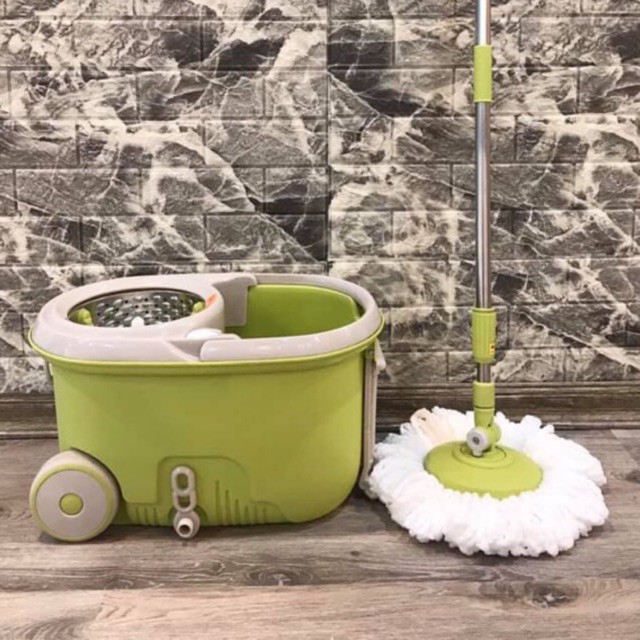 Bộ Cây Lau Nhà Xoay Tay 360 Độ Lock&Lock MOP-L003 (Xanh Lá Cây)