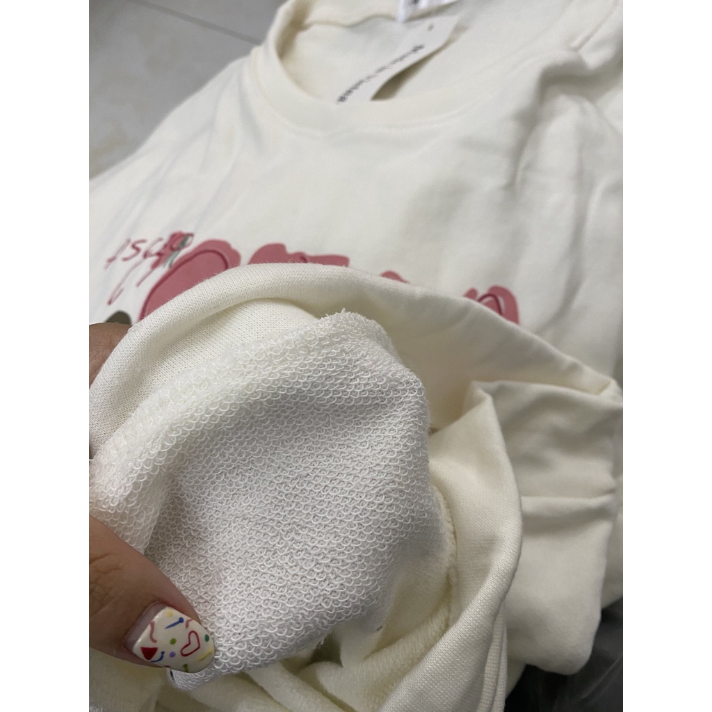 Áo nỉ sweater ROSE form rộng dài tay cổ tròn Ulzzang Unisex nam nữ