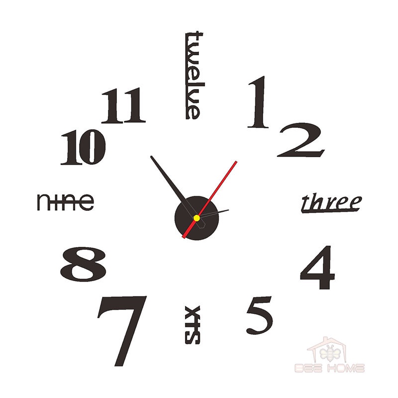 Đồng Hồ Trang Trí Dán Tường 3D - Beehome - Đồng Hồ Trang Trí Decor 3D