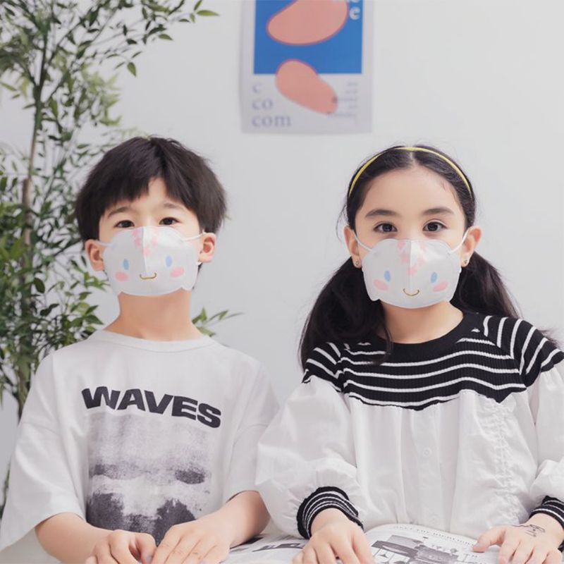 [Hàng Sẵn] Set 10/50 Chiếc Khẩu Trang 3D In Hình Dễ Thương Cho Bé 4-8Tuổi