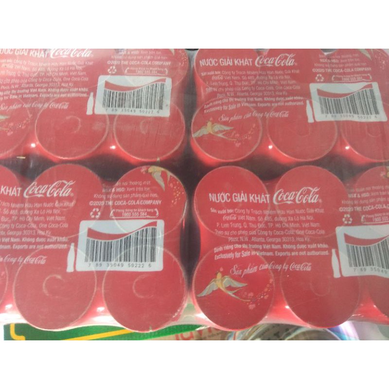 Két 24 lon Cocacola phiên bản Tết 2021 (24 lon x 330ml)