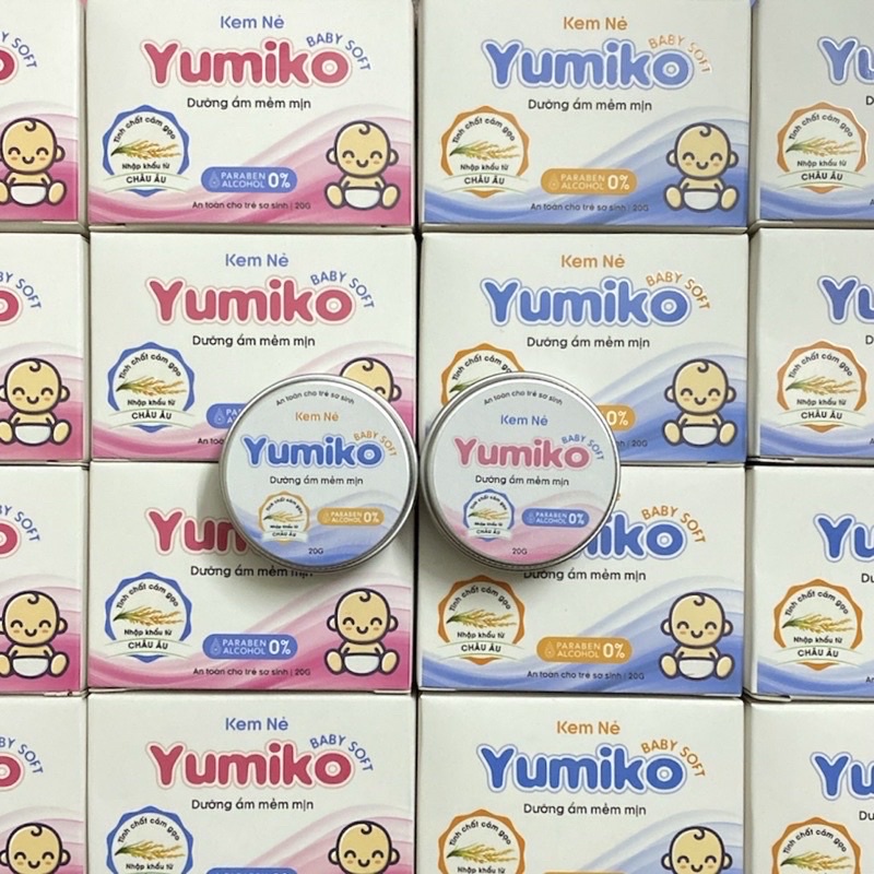 Kem nẻ ,dưỡng ẩm YUMIKO baby soft - Dưỡng ẩm mềm mịn ,an toàn cho bé sơ sinh (20g )