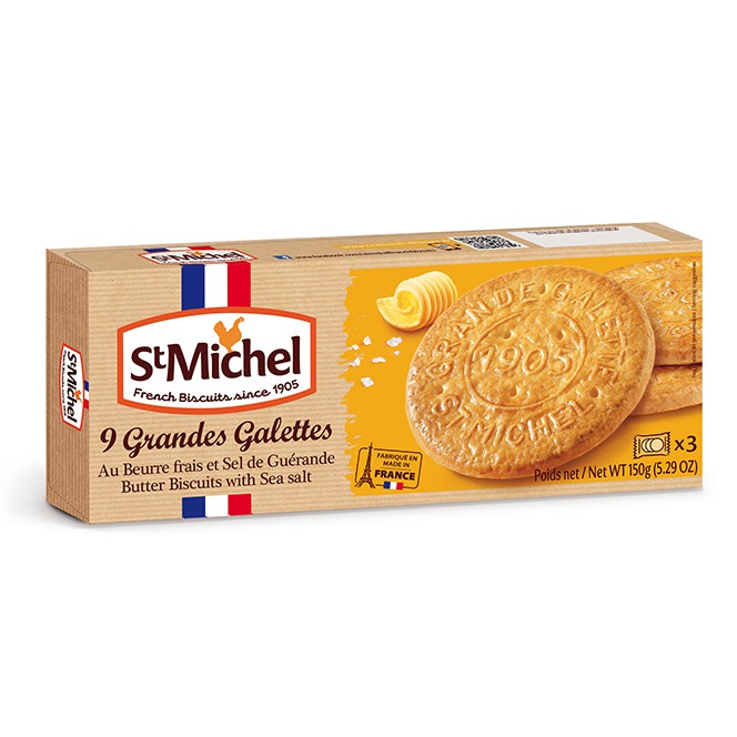 Bánh qui bơ St Michel Grande Galette vị muối 150g