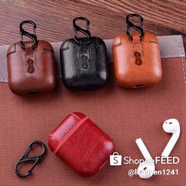 [Mã ELFLASH5 giảm 20K đơn 50K] Vỏ đựng Tai Airpods 1/ 2 giả da siêu sang, siêu chảnh