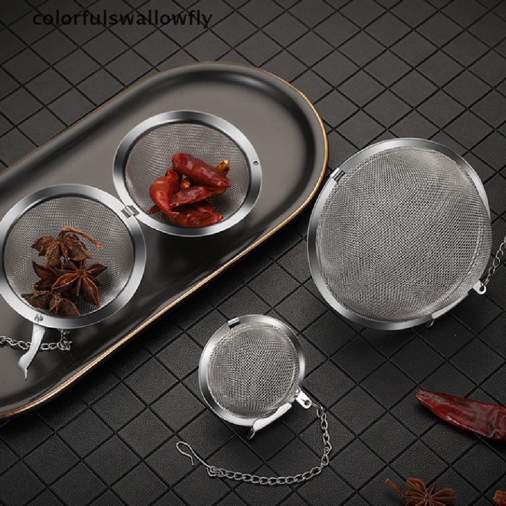 Dụng Cụ Lọc Trà Hình Cầu Nhiều Màu Bằng Thép Không Gỉ