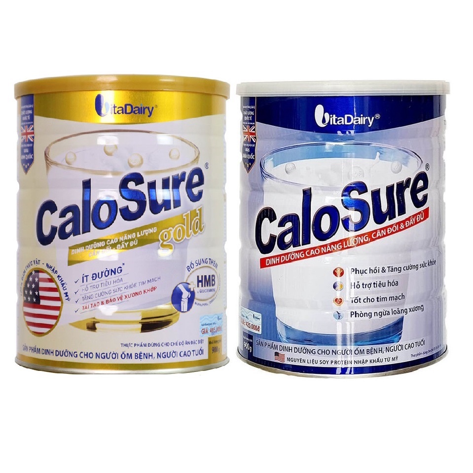 [CHÍNH HÃNG] Sữa bột Calosure/ calosure gold/calosure america lon 900g (mẫu mới)