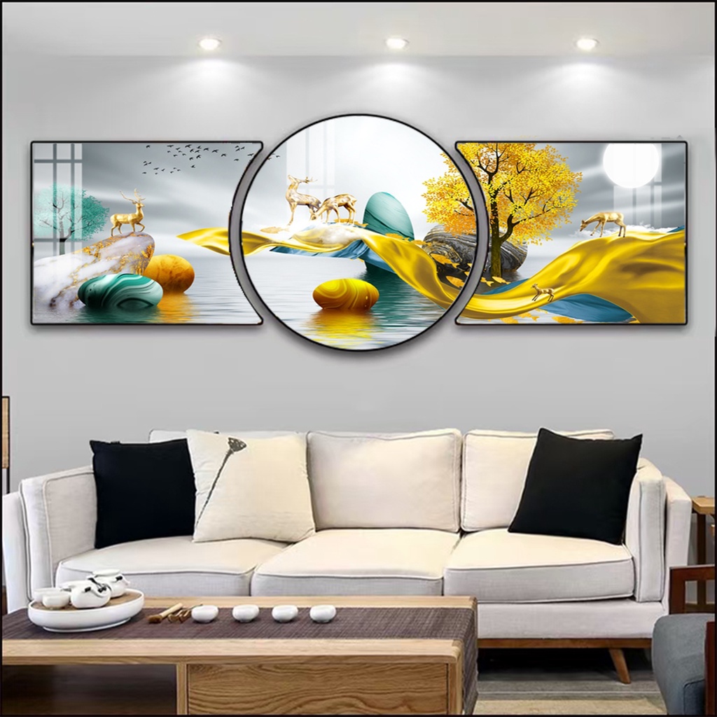 Bộ 3 Tranh Tráng Gương Hiện Đại , Tranh Treo Tường Decor Hiện Đại Trang Trí Phòng Khách, Phòng Ngủ, Phòng Bếp