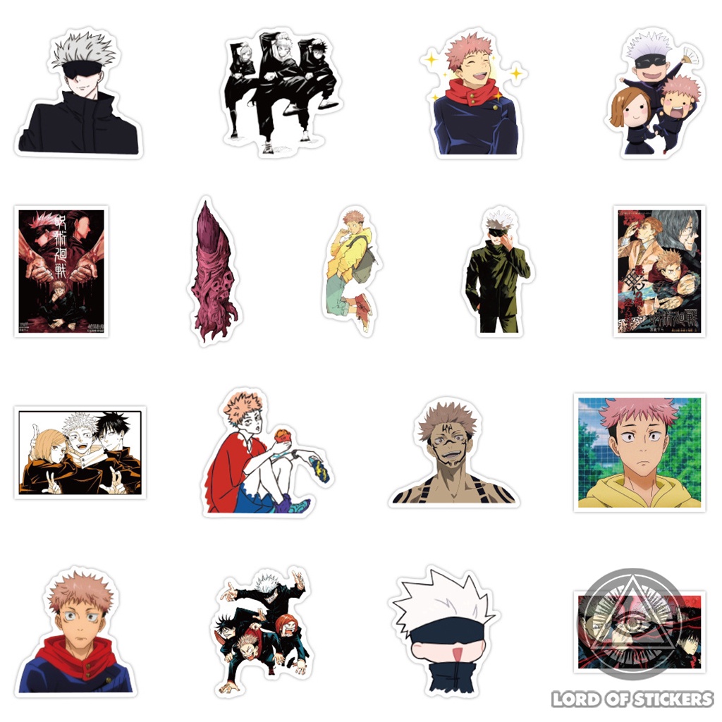 Set 100 Hình Dán Jujutsu Kaisen Anime Manga Sticker Chống Thấm Nước Trang Trí Mũ Bảo Hiểm, Điện Thoại, Đàn Guitar, Sổ
